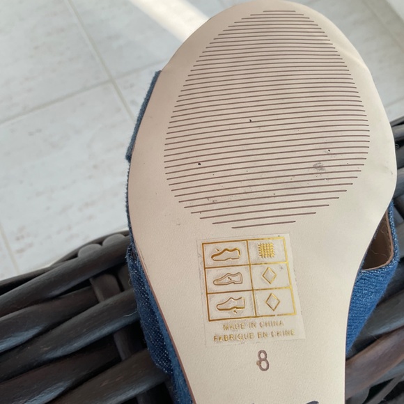 New denim wedge shoes,size 8.Billy Ella. - Picture 4 of 7